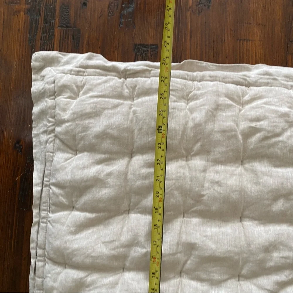 PINE CONE HILL By Annie Selke Standard‎ Linen Puff  Sham In Natural Pillowcase 1